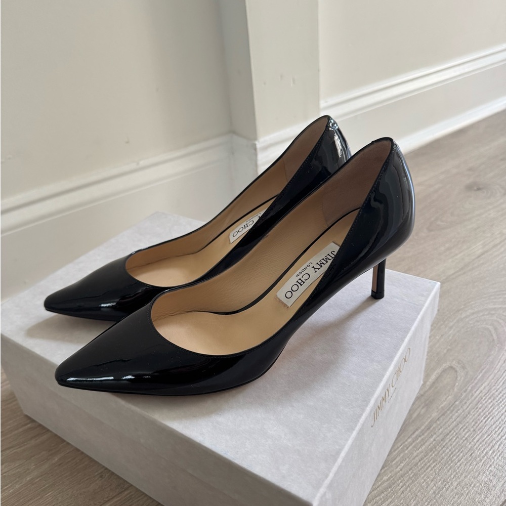 Jimmy Choo Black Patent Leather Pumps